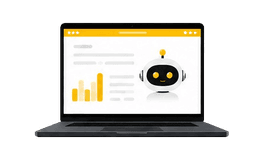 AI learning on laptop